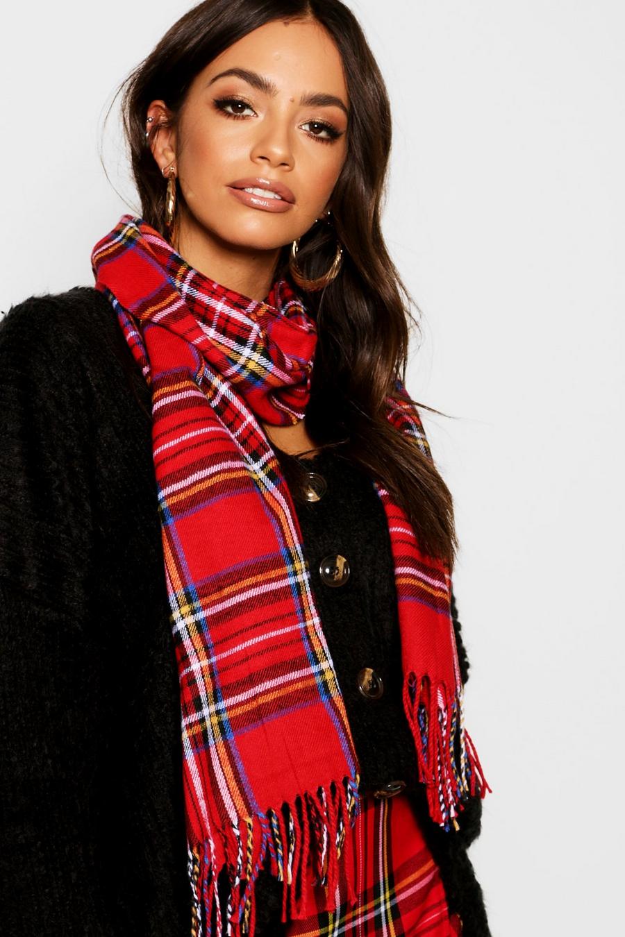 Red Plaid Scarf image number 1