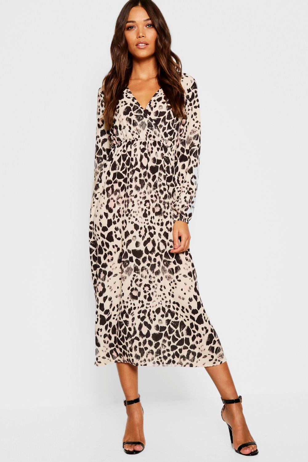 boohoo leopard dress