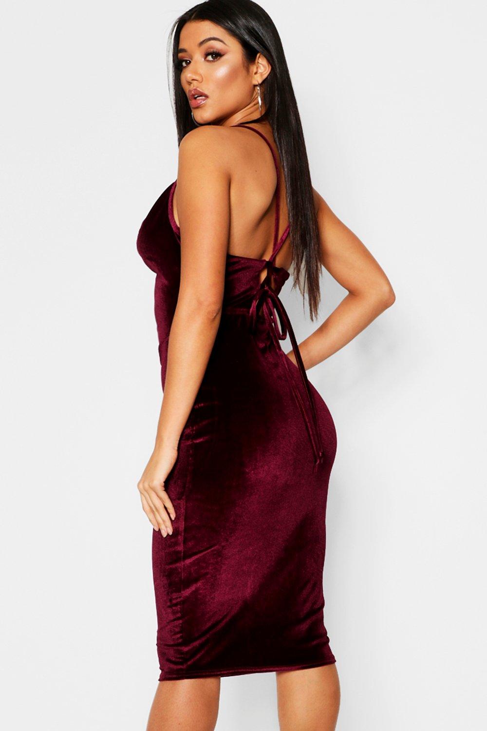 Strappy cowl midi dress new arrivals