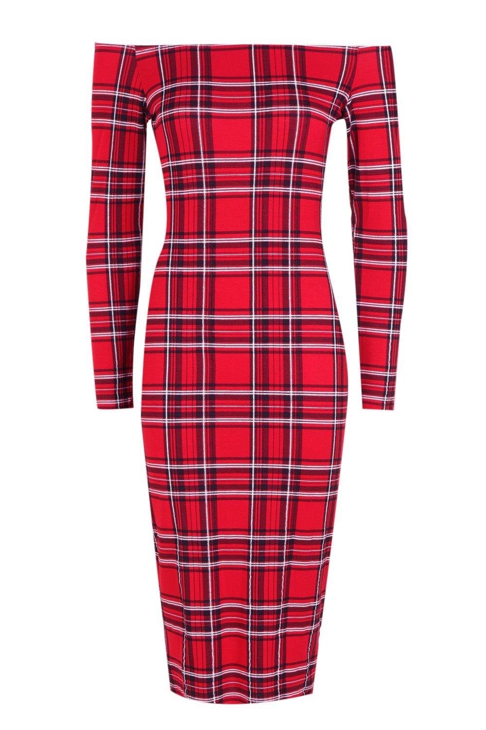 tartan midi dress uk