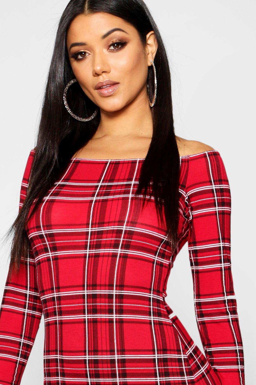 tartan midi dress uk