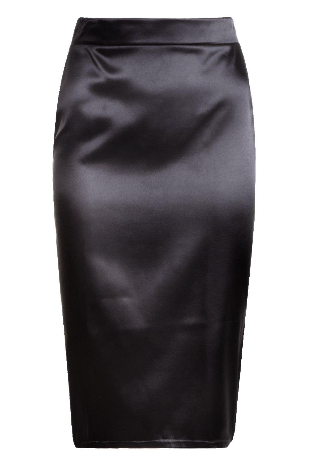 boohoo satin skirts