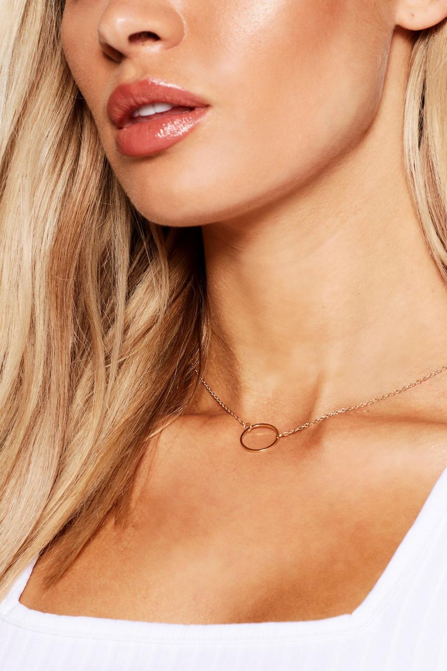 Gold Delicate Ring Choker image number 1
