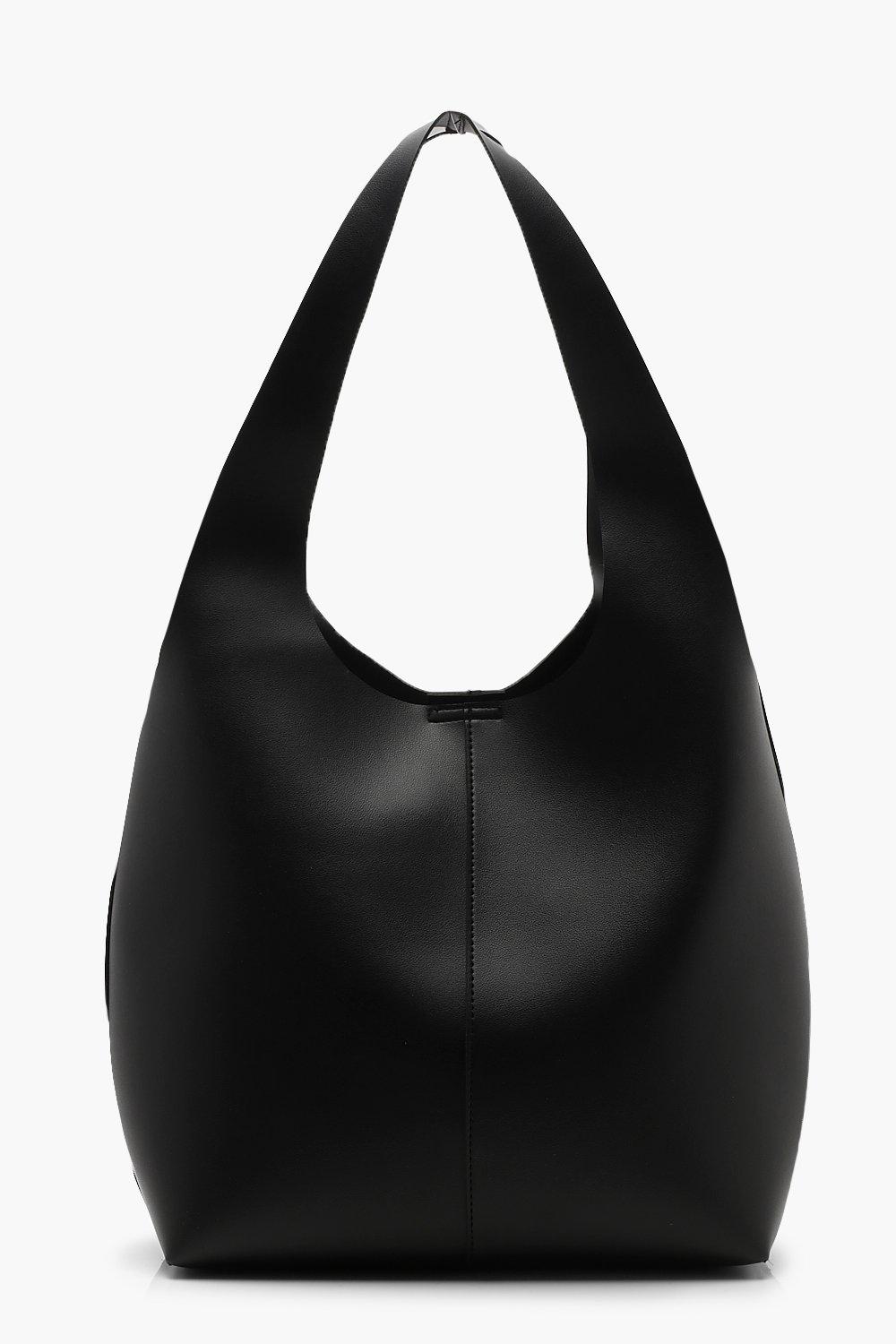 boohoo black handbag