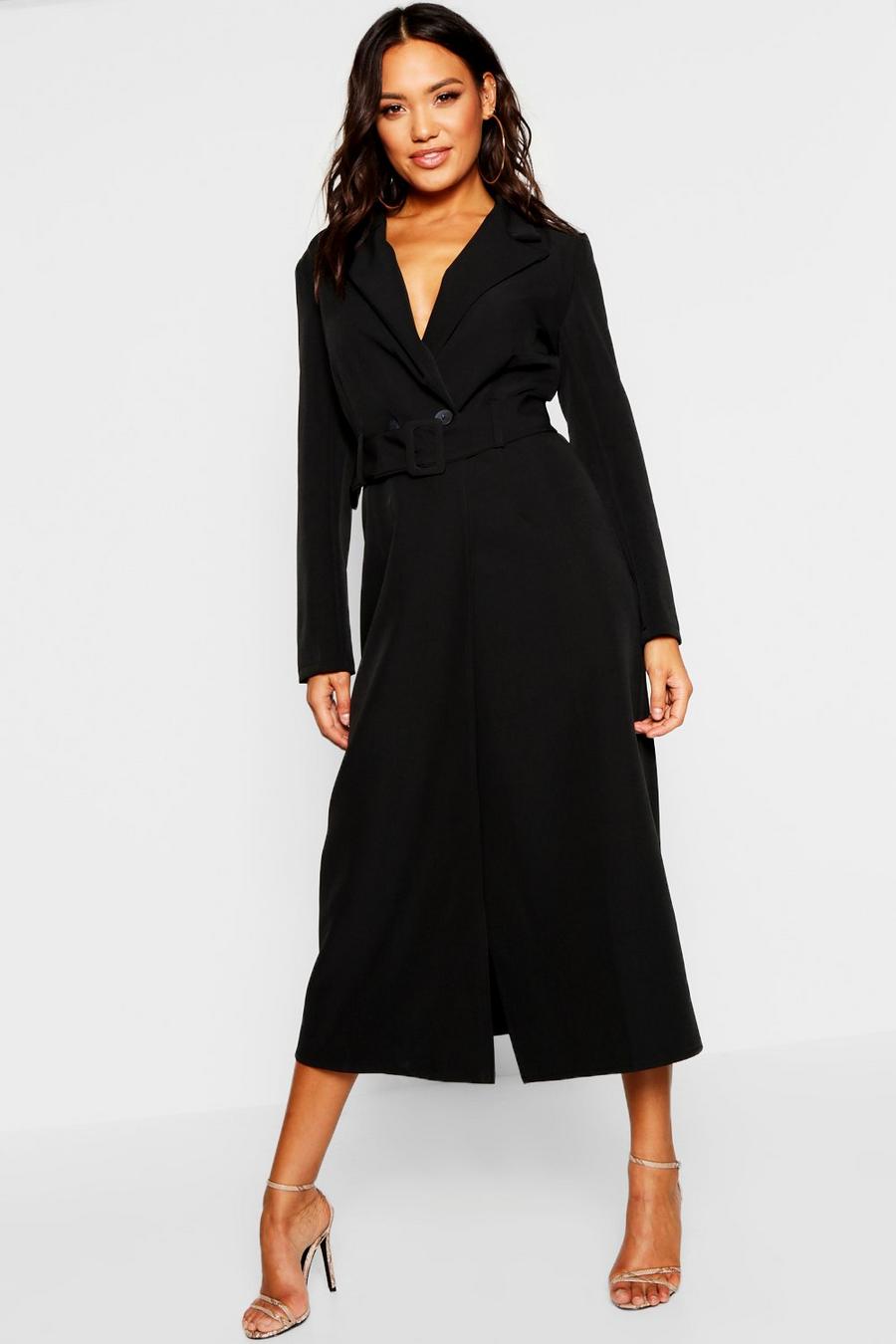 Woven Double Breasted Maxi Blazer Dress image number 1