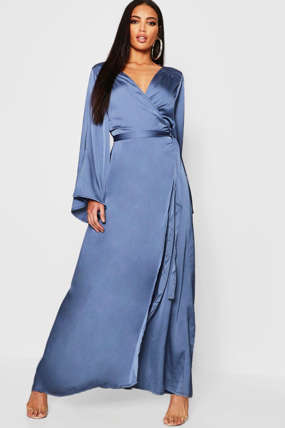 boohoo maxi wrap dress