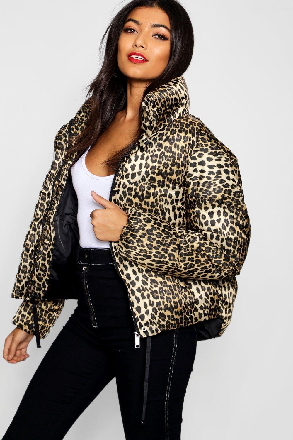 Leopard print clearance puffa