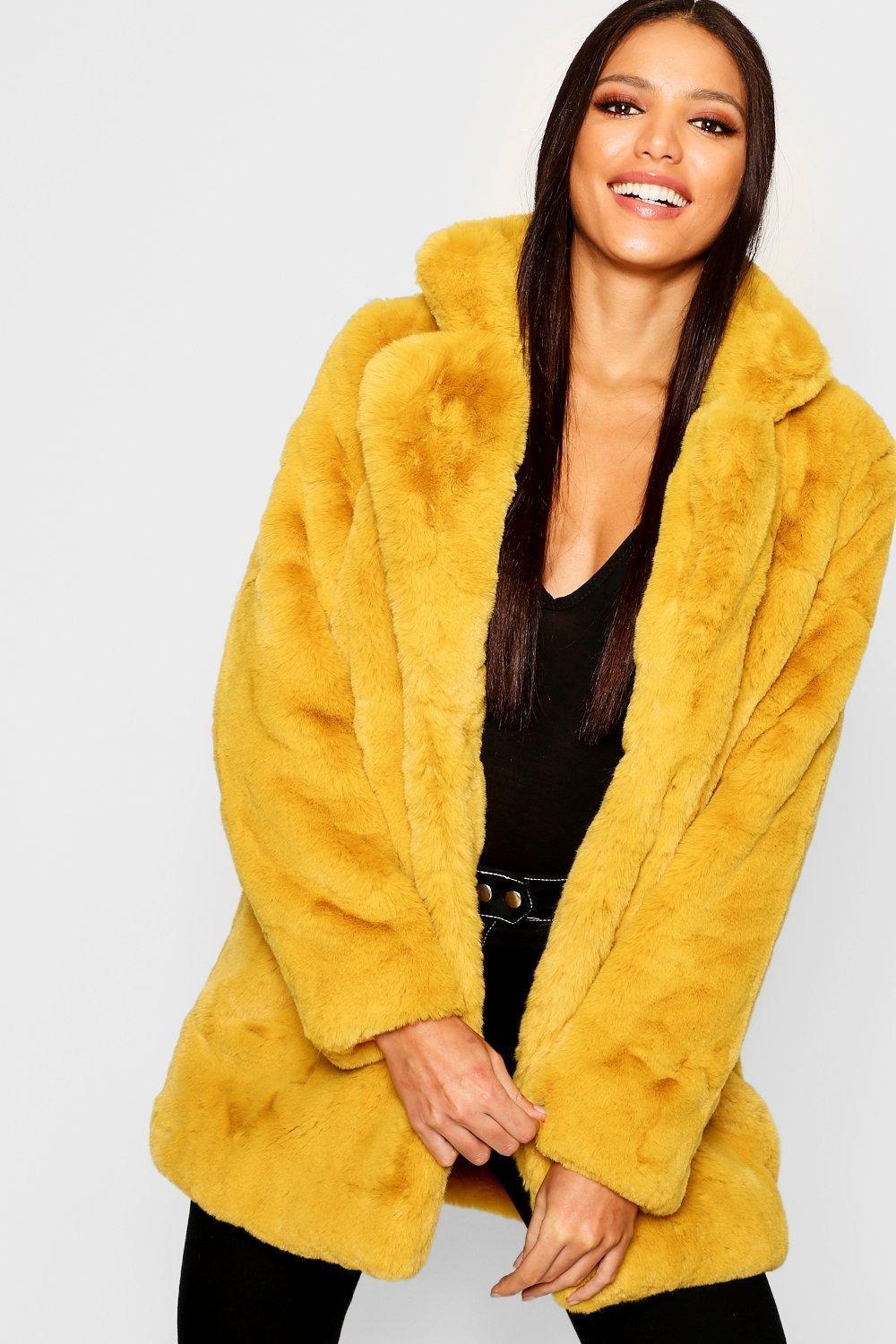 Boohoo boutique faux fur coat sale