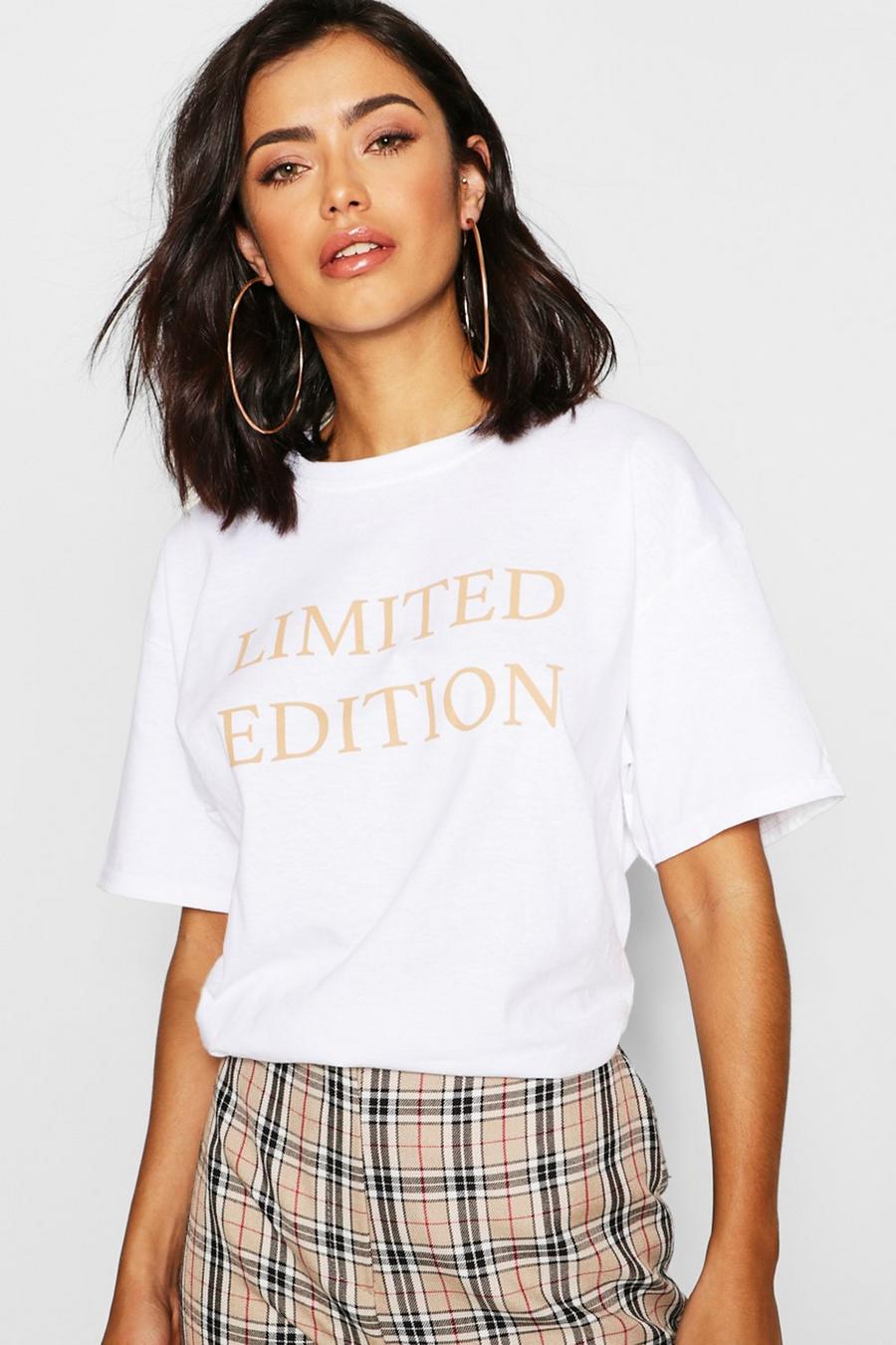 "Limited Edition" oversize t-shirt med slogan image number 1