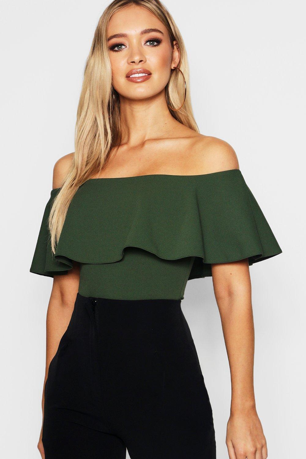 Bardot frill bodysuit outlet
