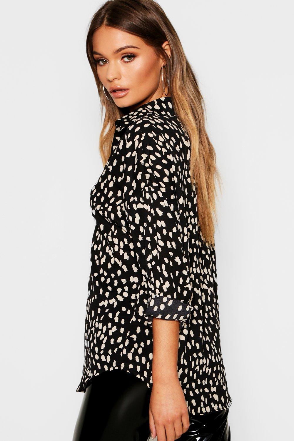 Leopard print top on sale boohoo