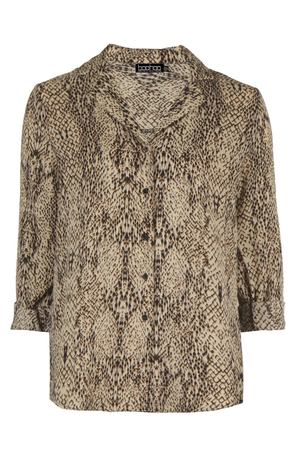 Snake Print Shirt | boohoo