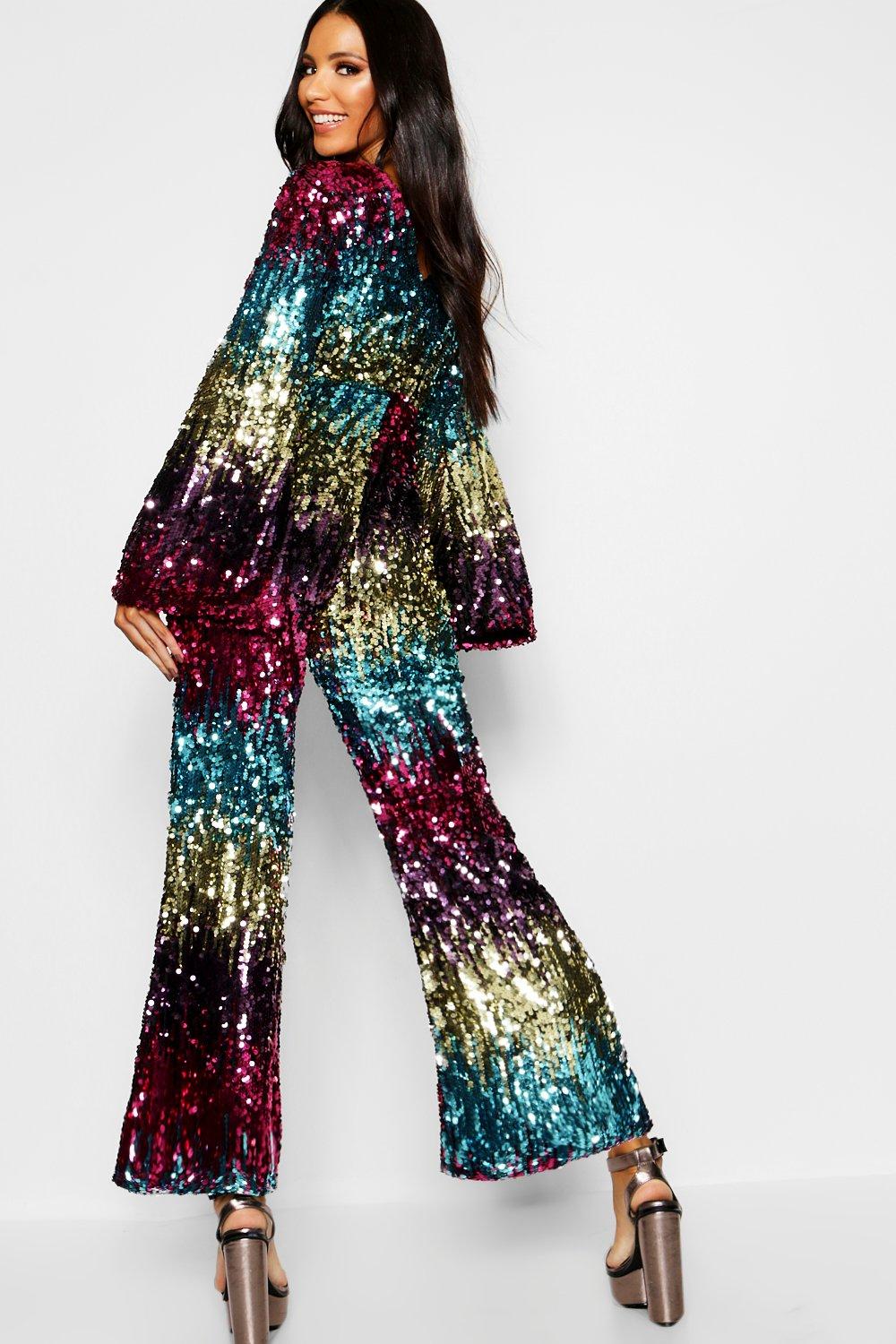 Boohoo hot sale rainbow trousers