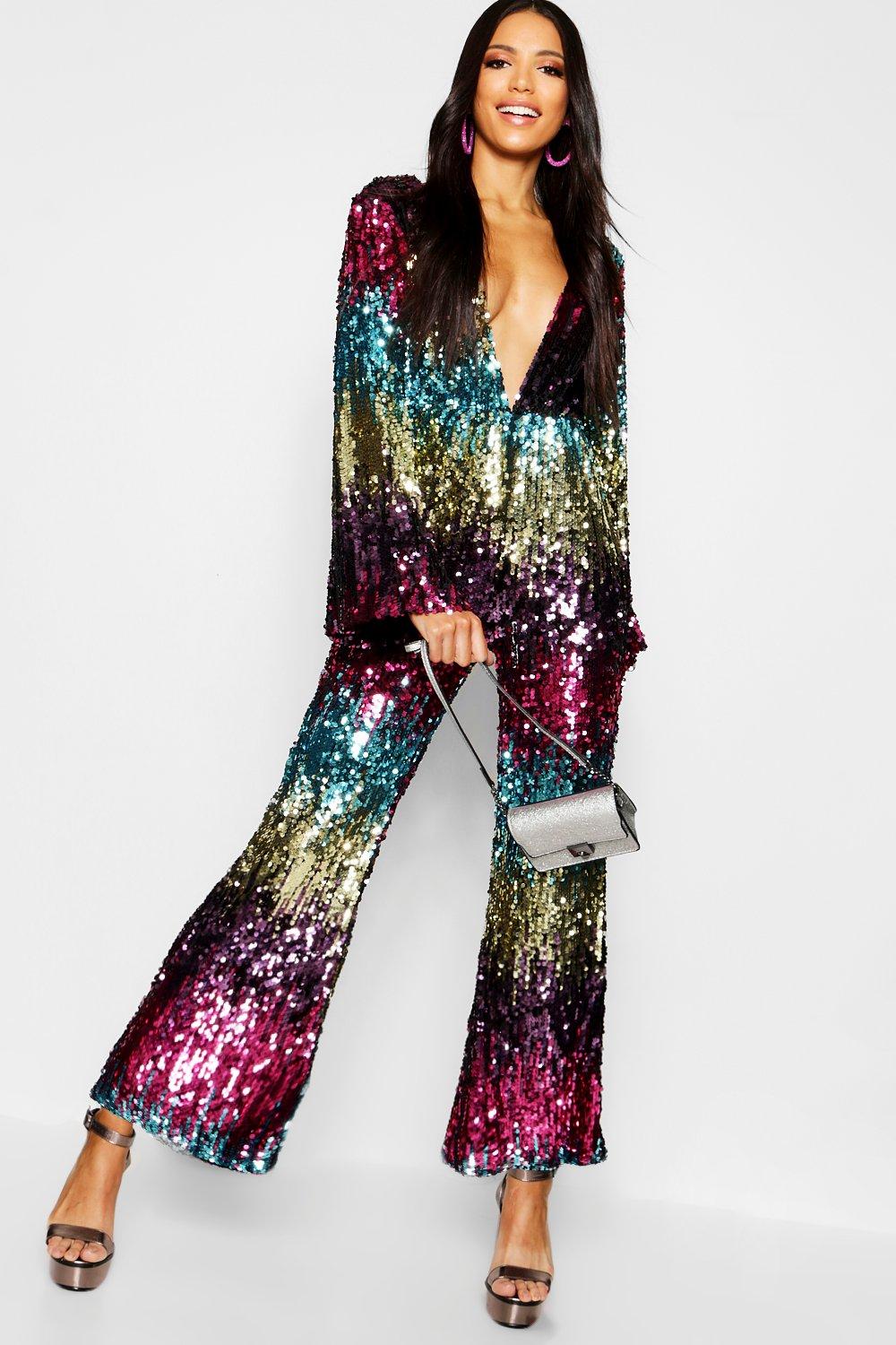 boohoo rainbow jumpsuit