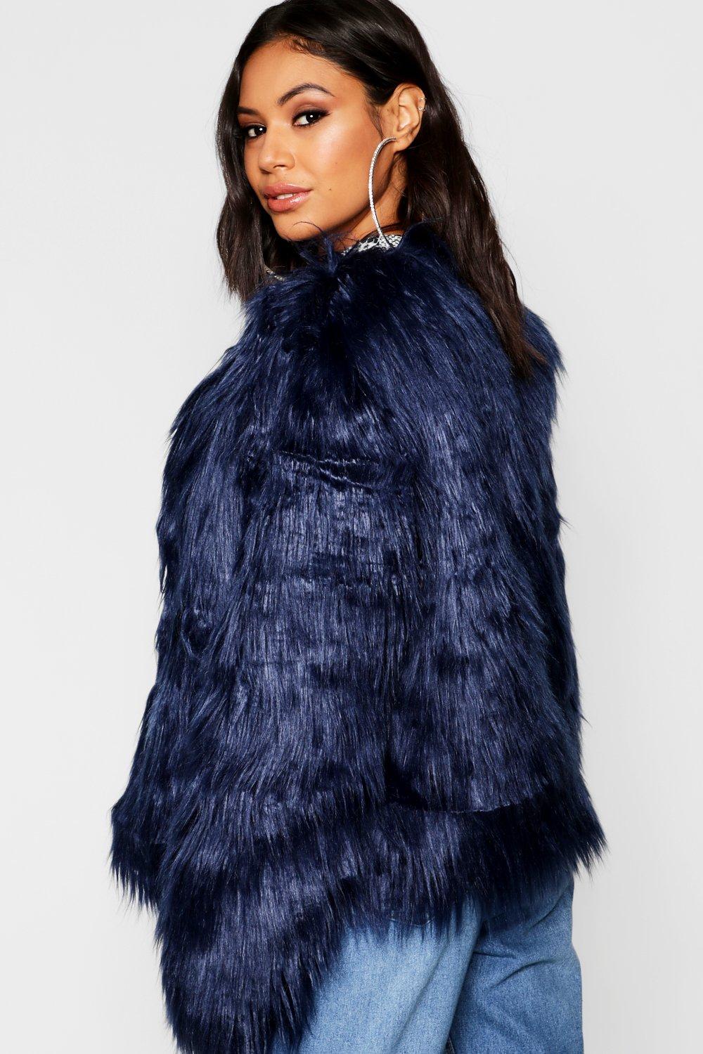 Shaggy faux shop fur coat