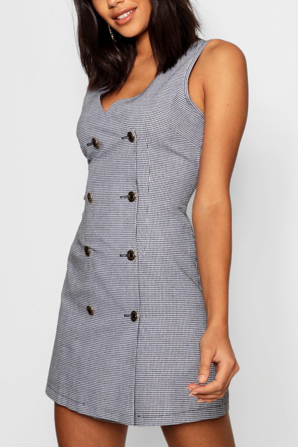 boohoo dogtooth dress