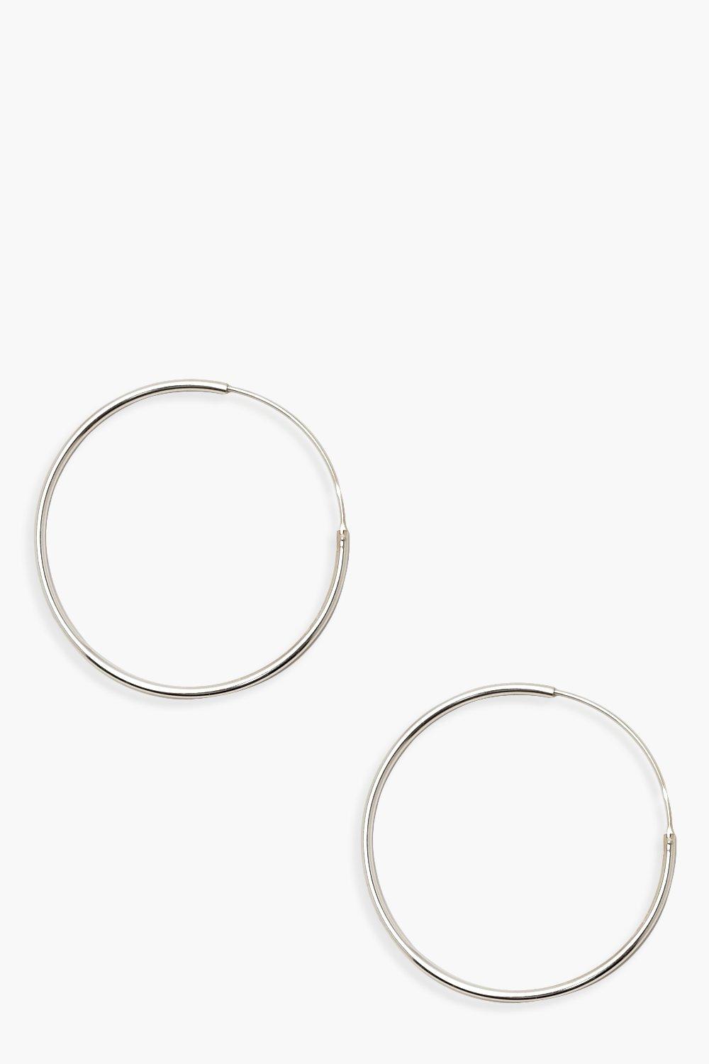 IDJEOABL Sterling Silver Hoop Earrings for Women Trendy Silver