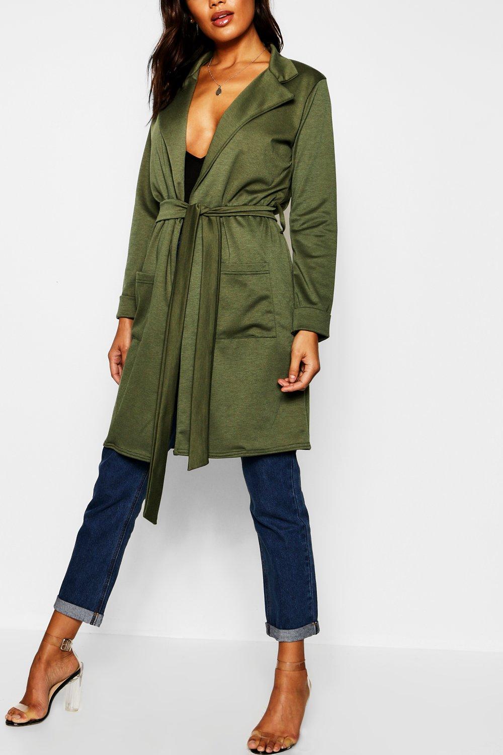 Plus Woven Pocket Duster Coat