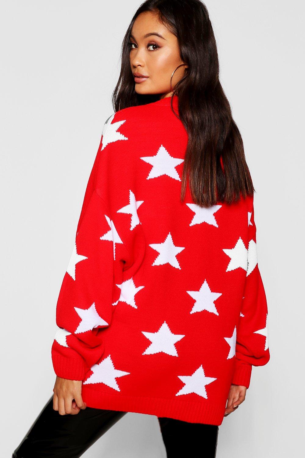 Oversized Star Knitted Sweater