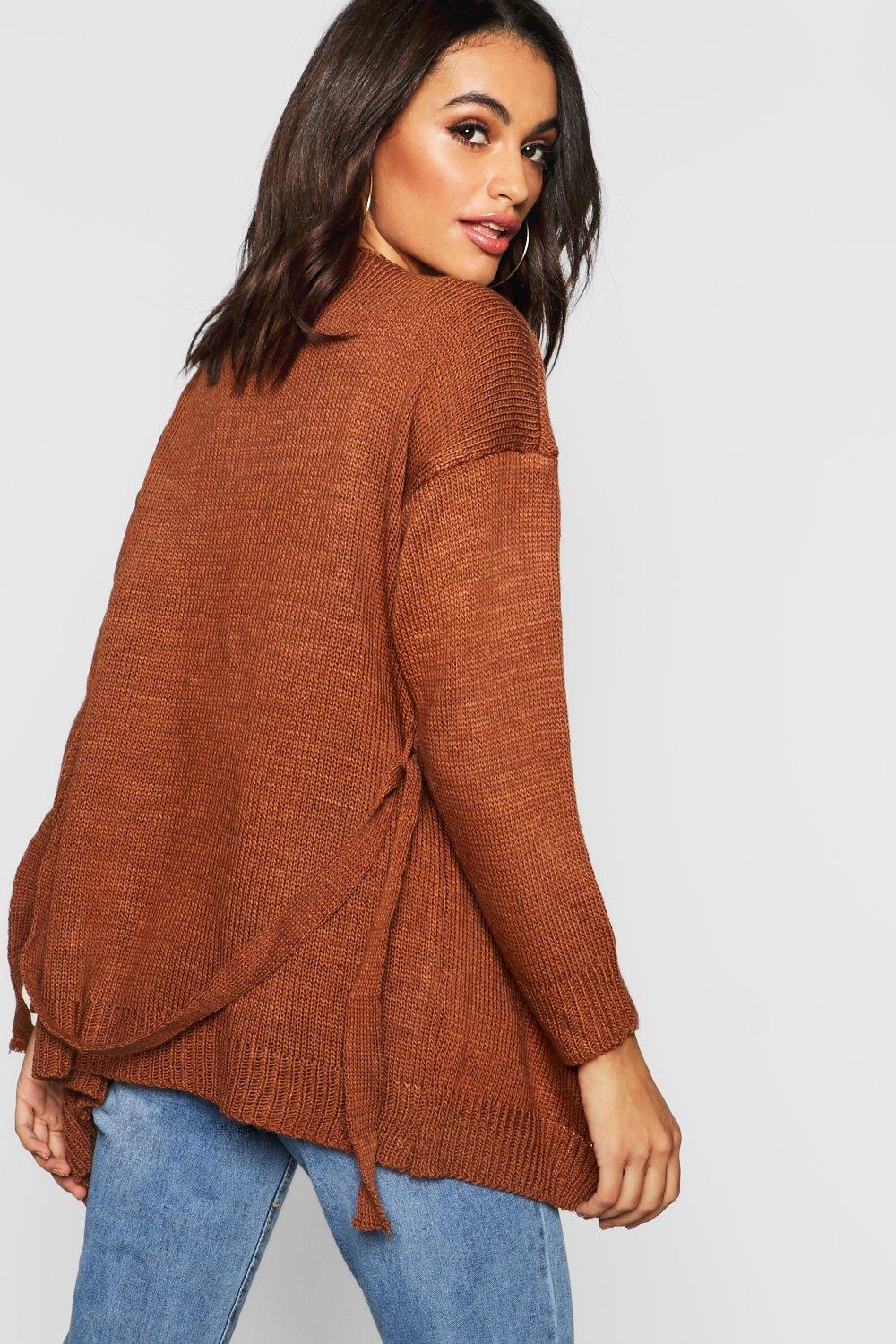 Wrap Tie Front Cardigan boohoo UK