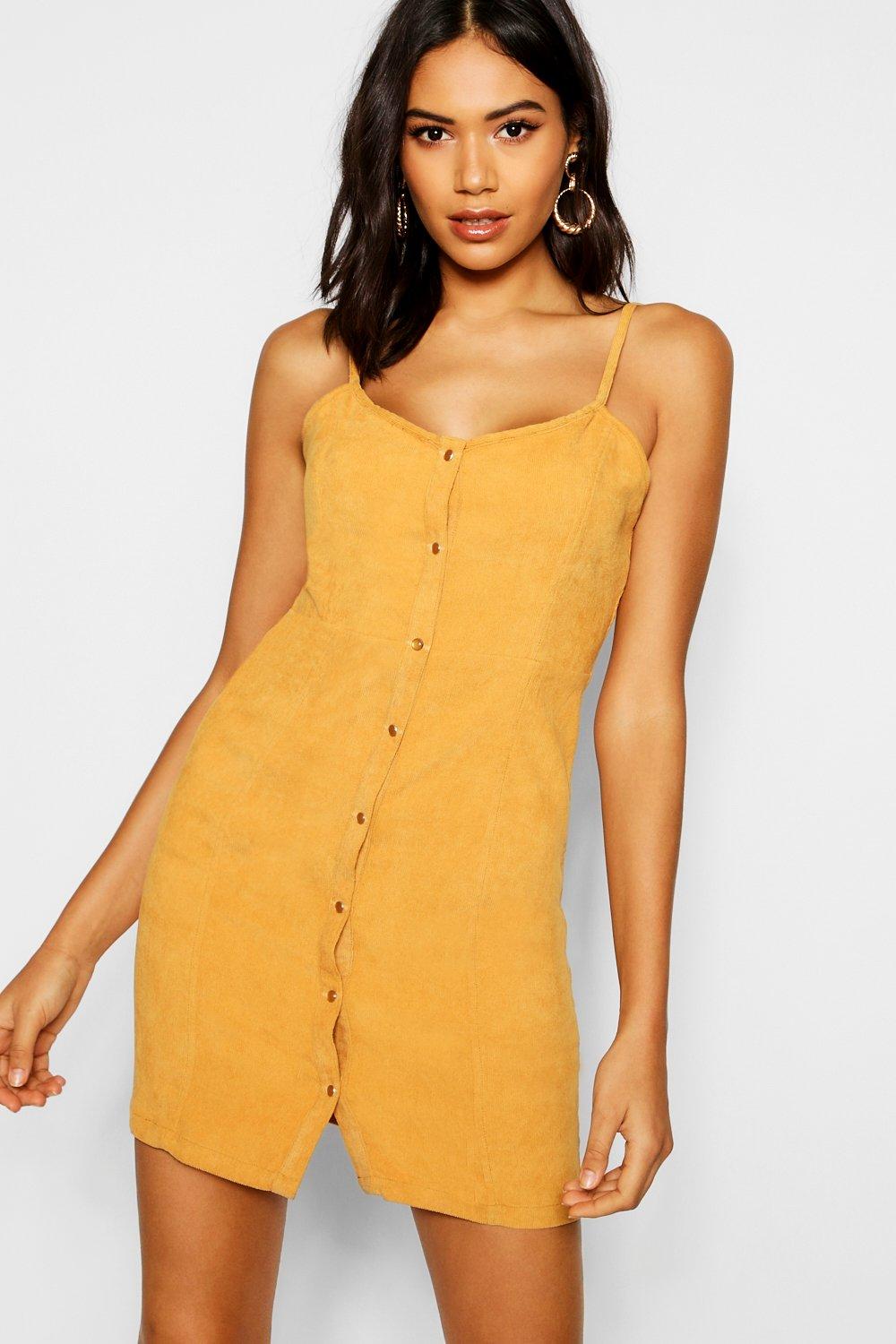 boohoo cord dress