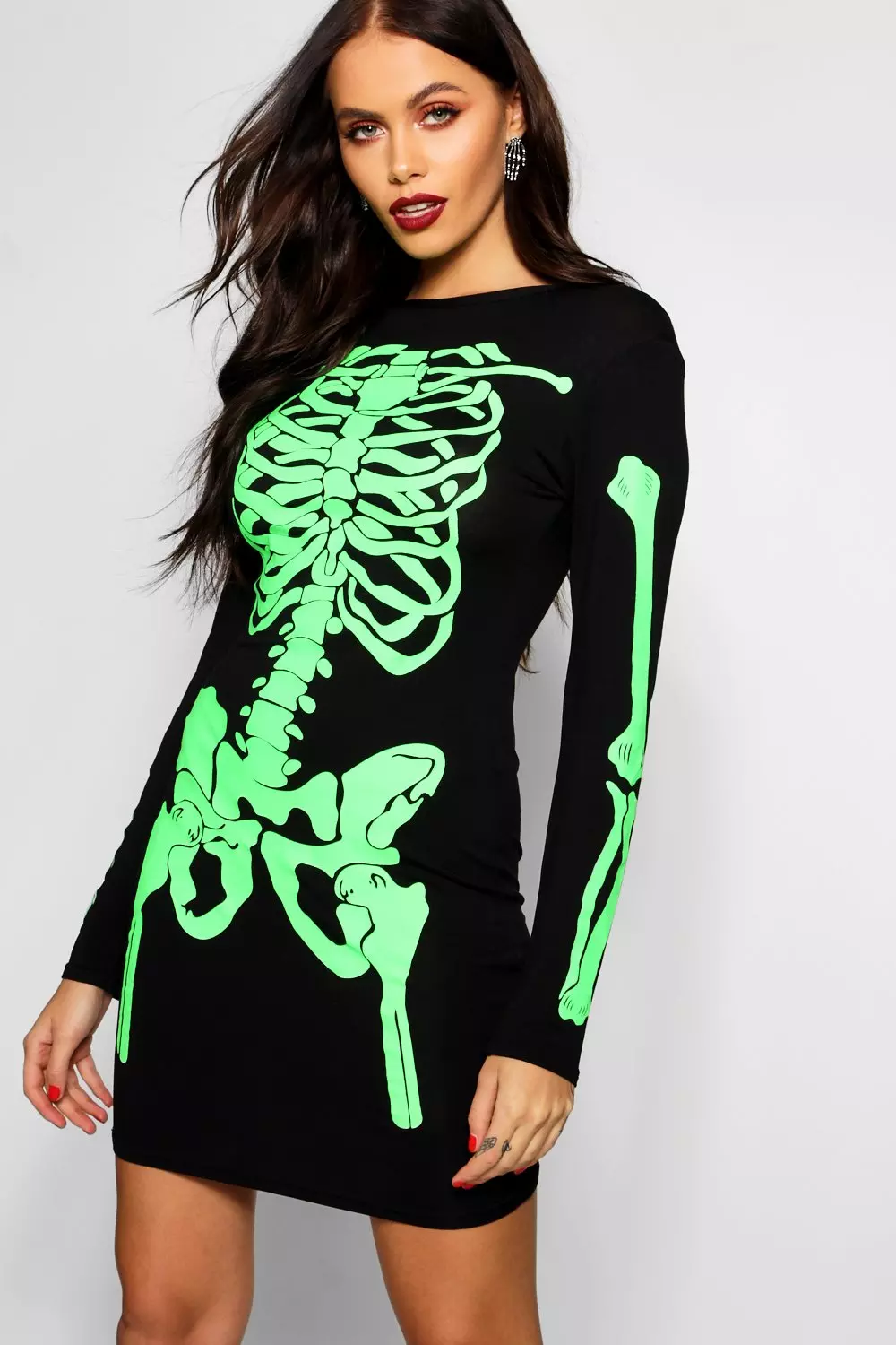 Boohoo 2024 skeleton dress