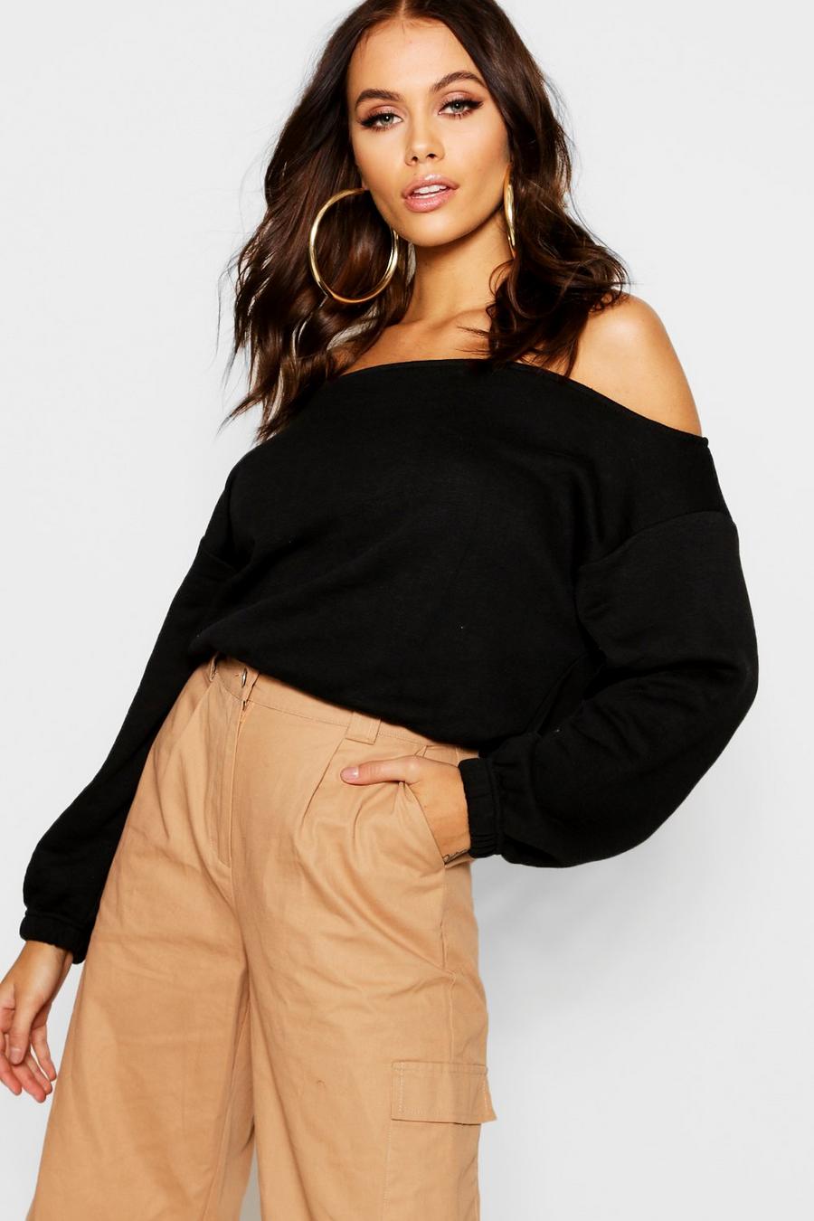 Slouchy Off The Shoulder Crop Sweat image number 1