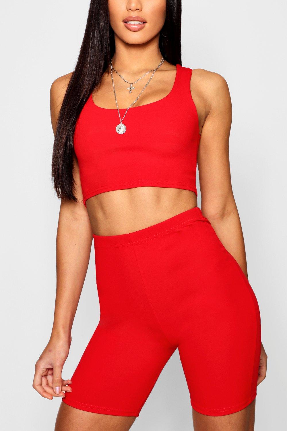 red biker short