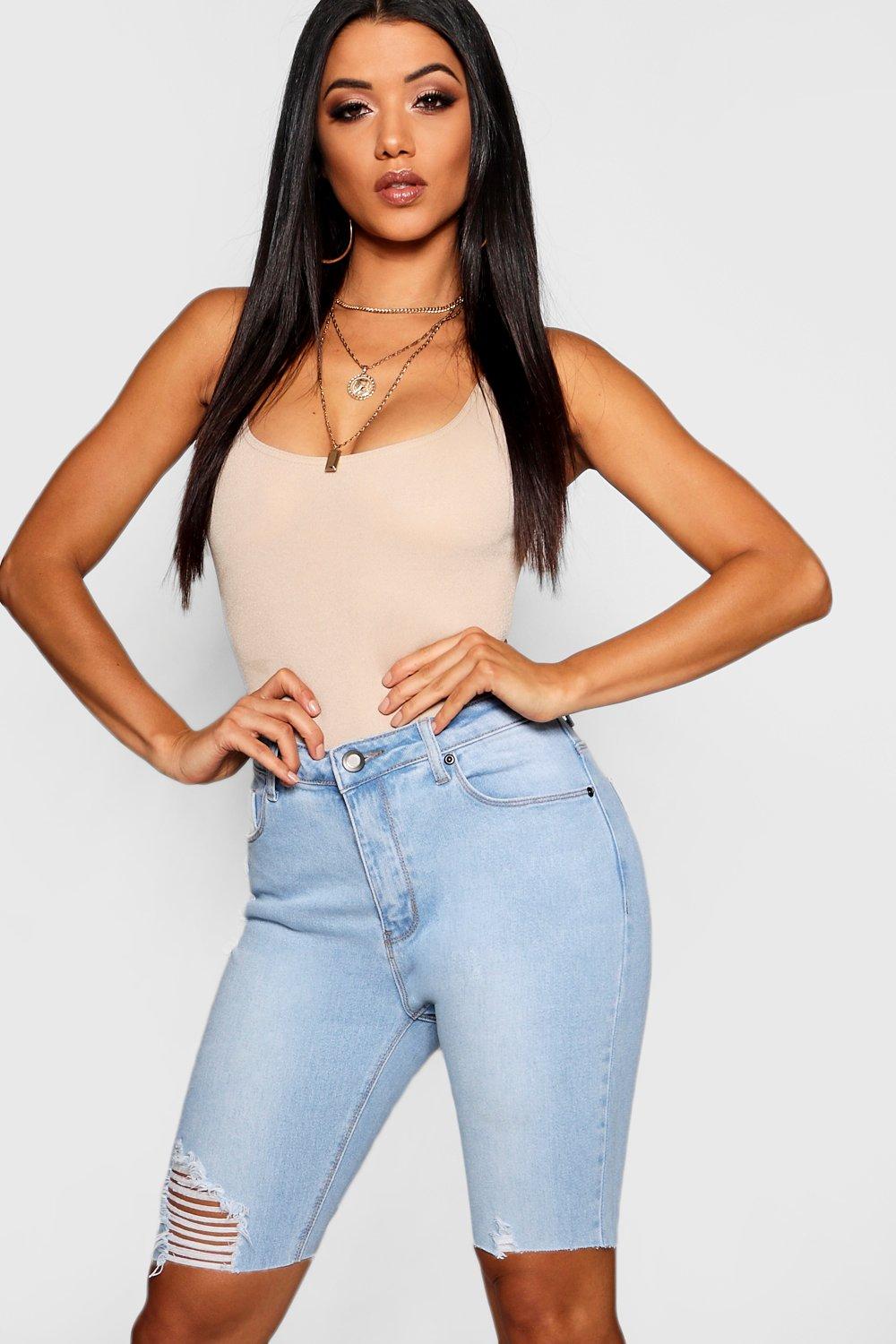 Women's Stretch Denim Shorts | Boohoo