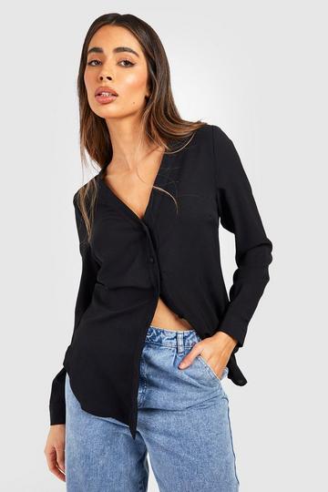 V Neck Blouse black