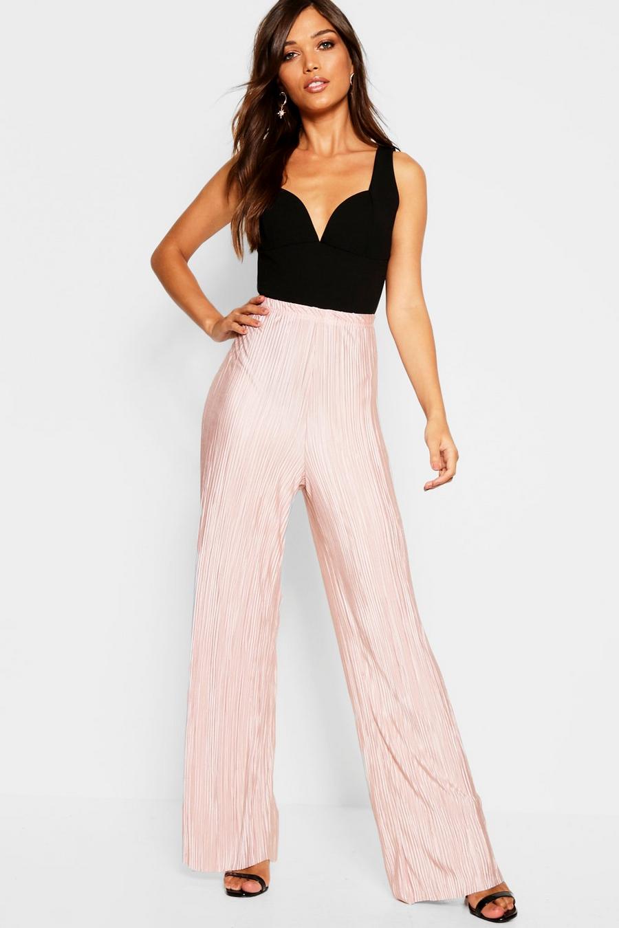 Rose Plisse Pleated Wide Leg Trouser image number 1