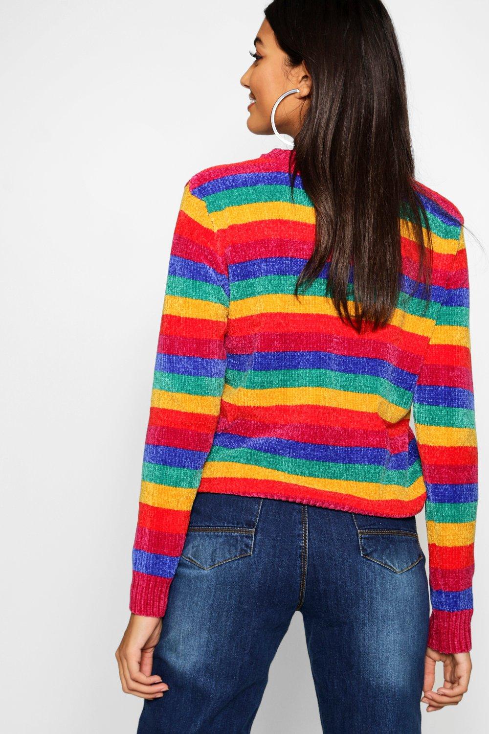 Rainbow on sale chenille sweater