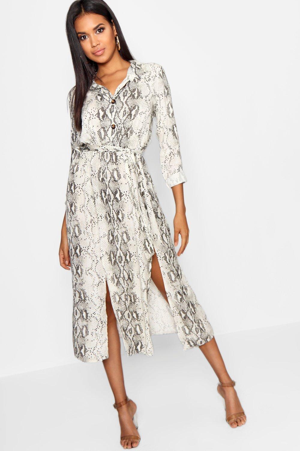 boohoo snake print dress