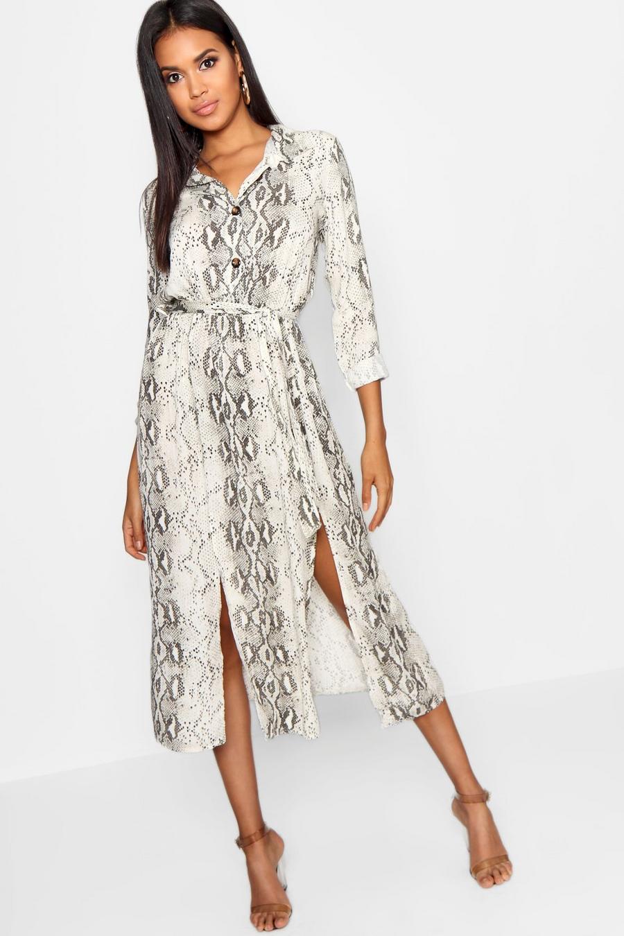 Boohoo Midi-jurk volledige print casual uitstraling Mode Jurken Midi-jurken 
