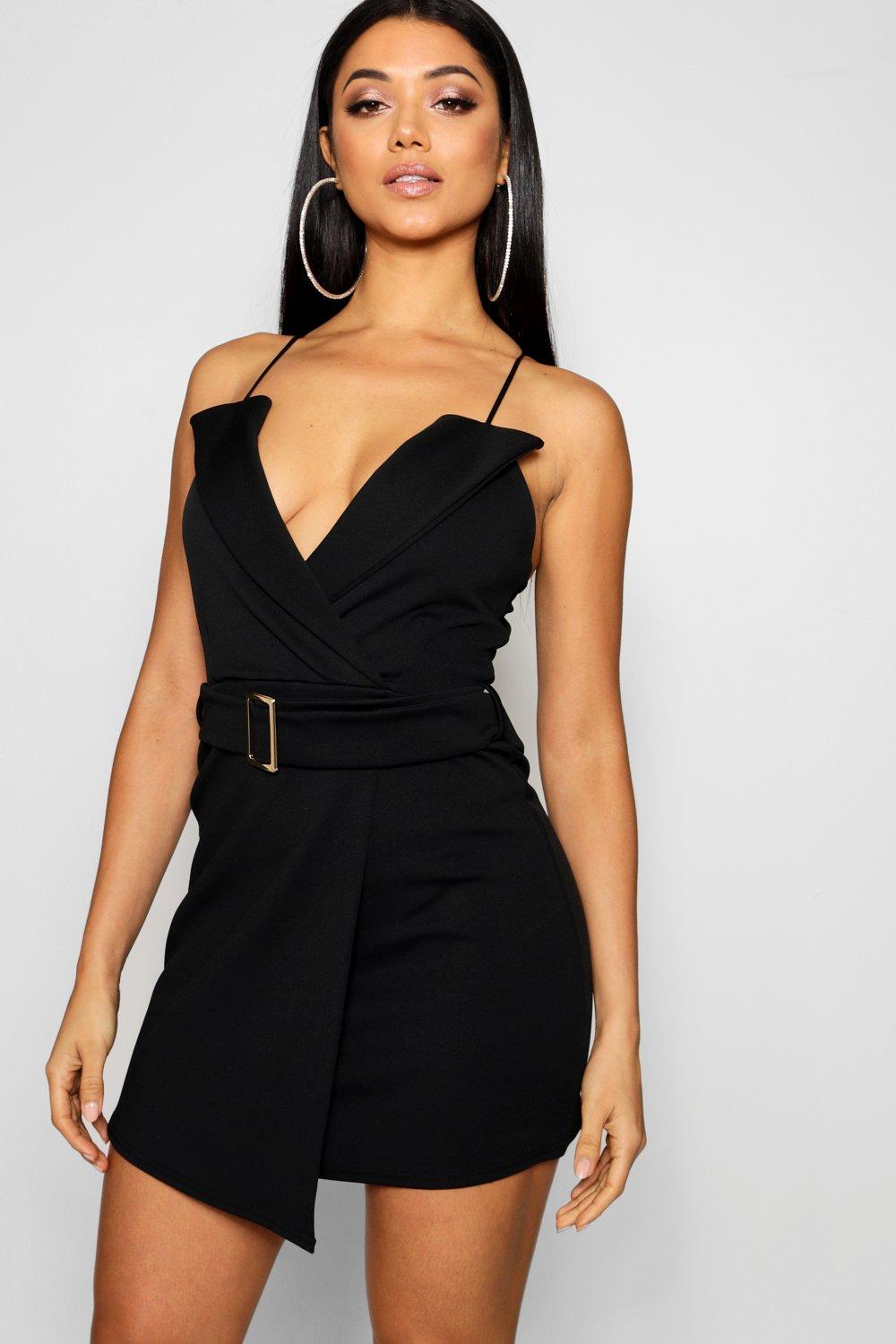 belted wrap mini dress