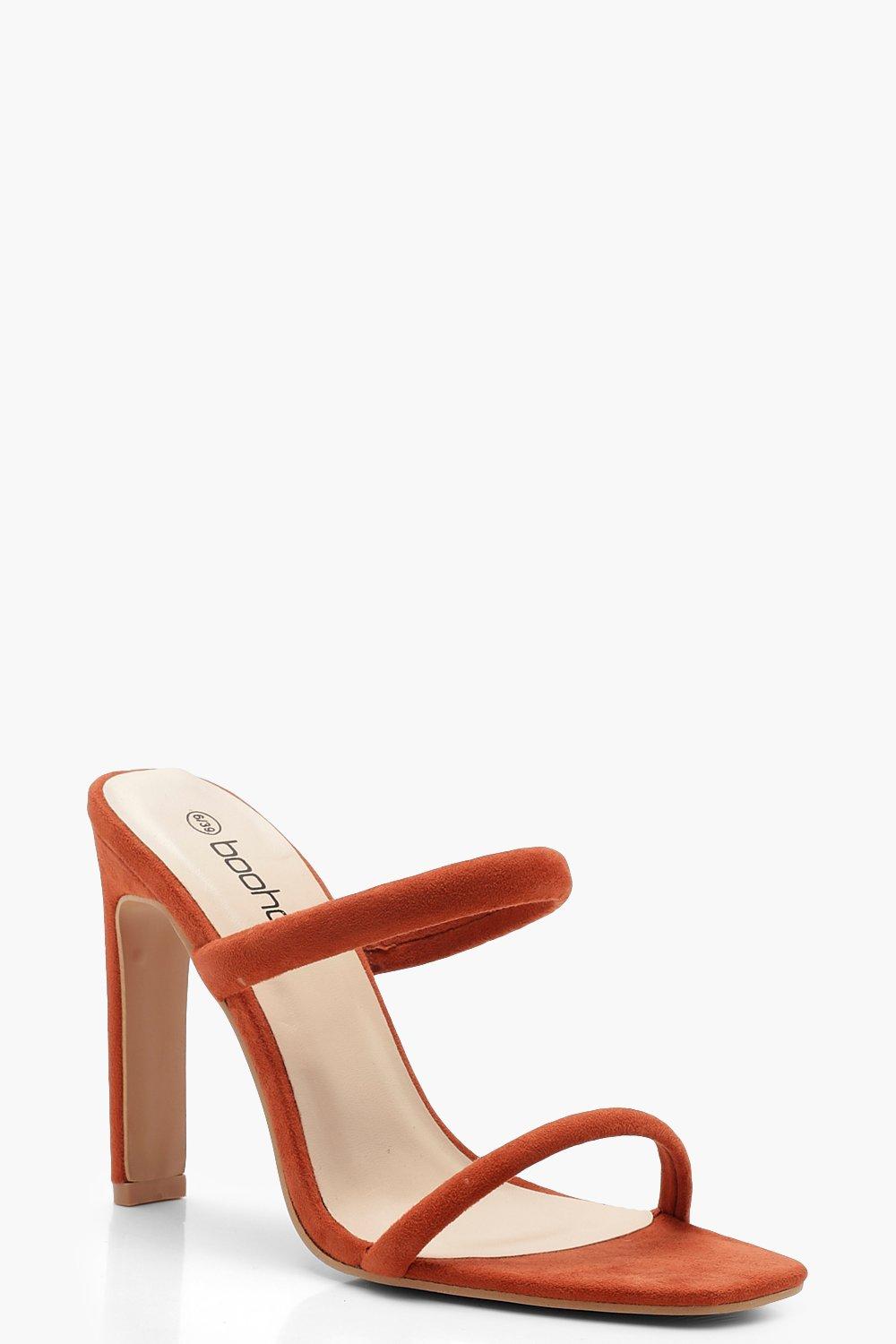 double strap mule heel