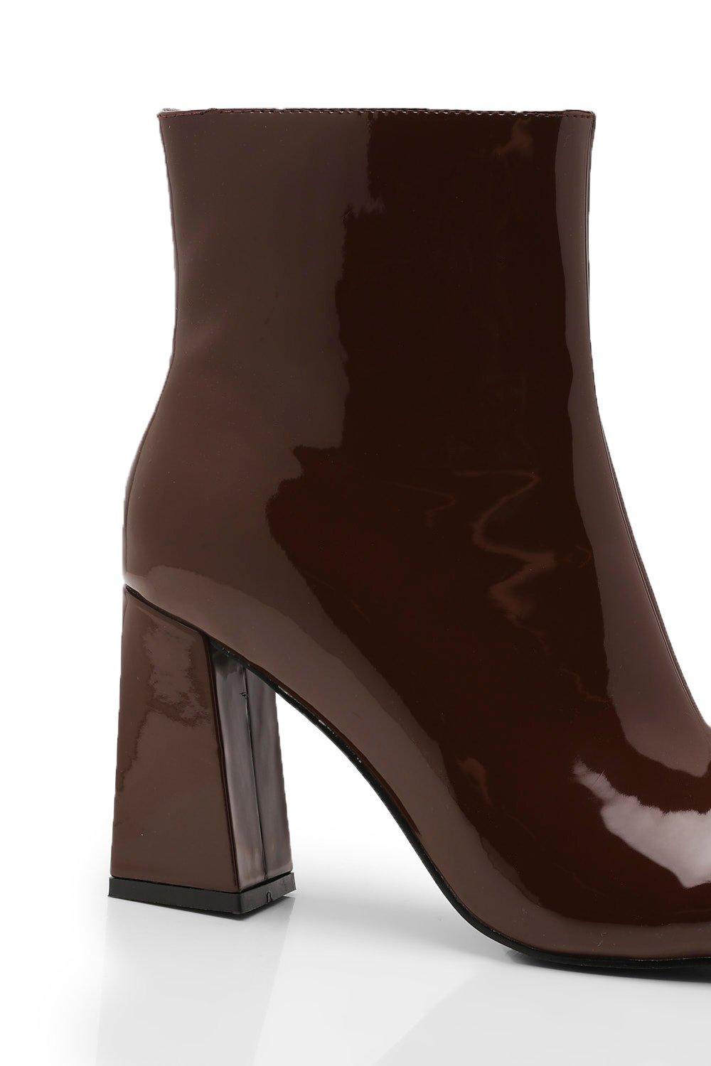 ankle square toe boots