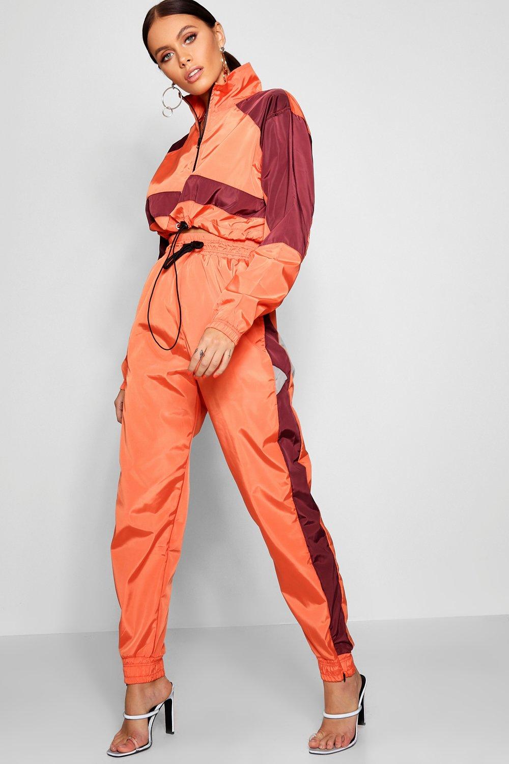 orange jogger suit
