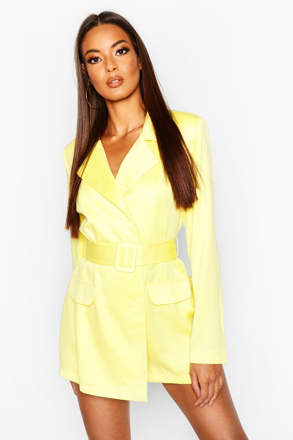 belted blazer playsuit