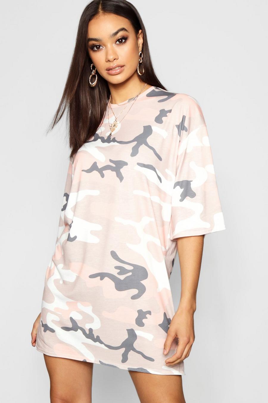 Tonal Camo Oversized T-Shirt Dress image number 1