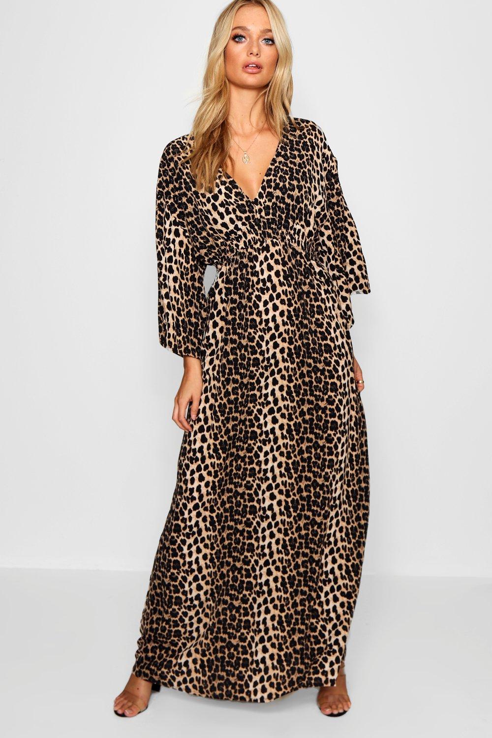 leopard maxi kimono