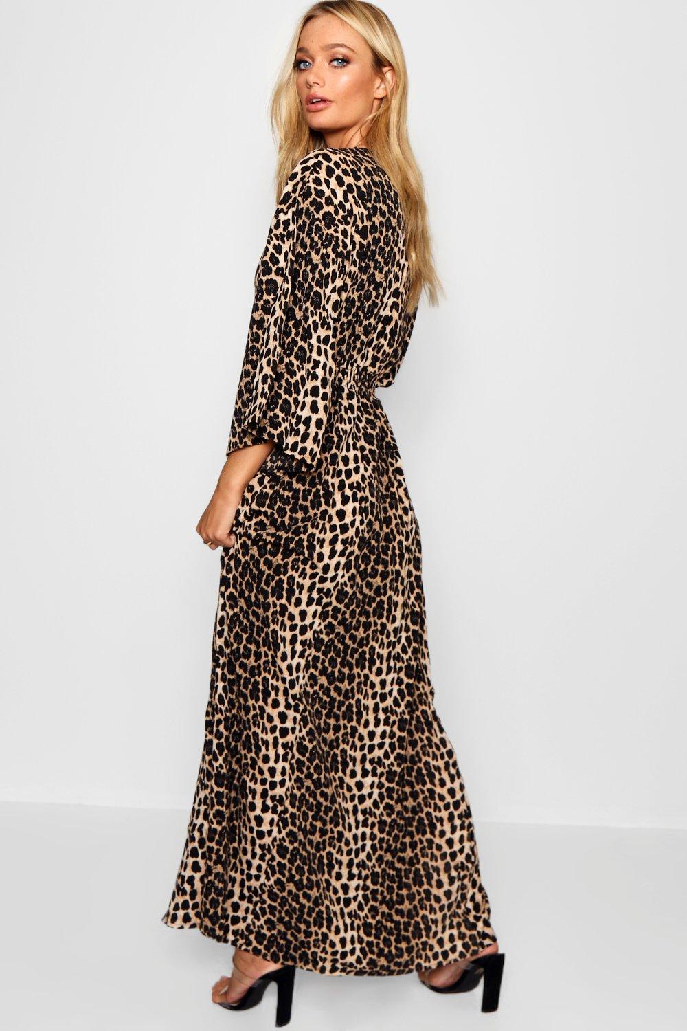 Leopard print maxi kimono deals