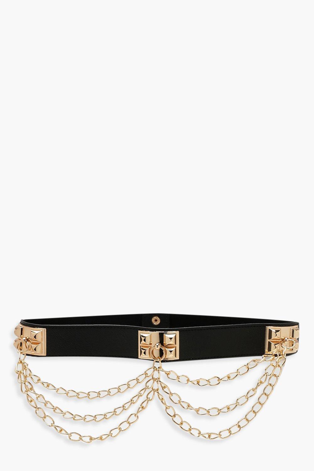 Ring & Chain Detail Waist Belt