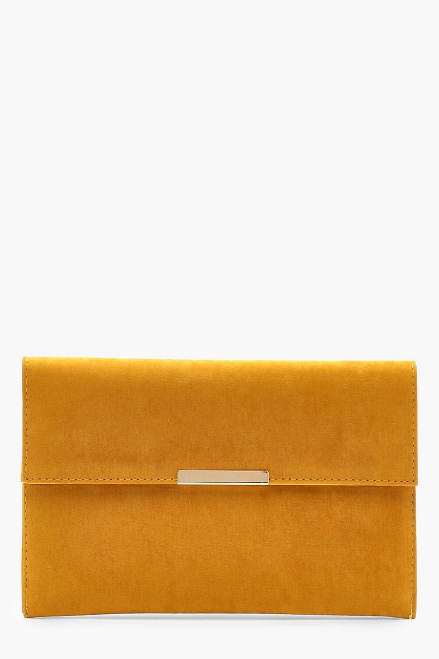 Mustard Envelope & Bar Clutch Bag image number 1