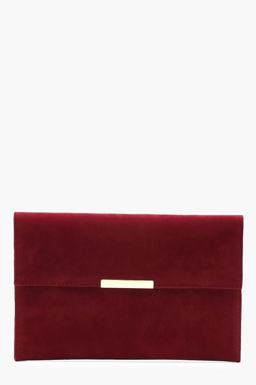 Wine red Envelope & Bar Clutch Bag image number 1