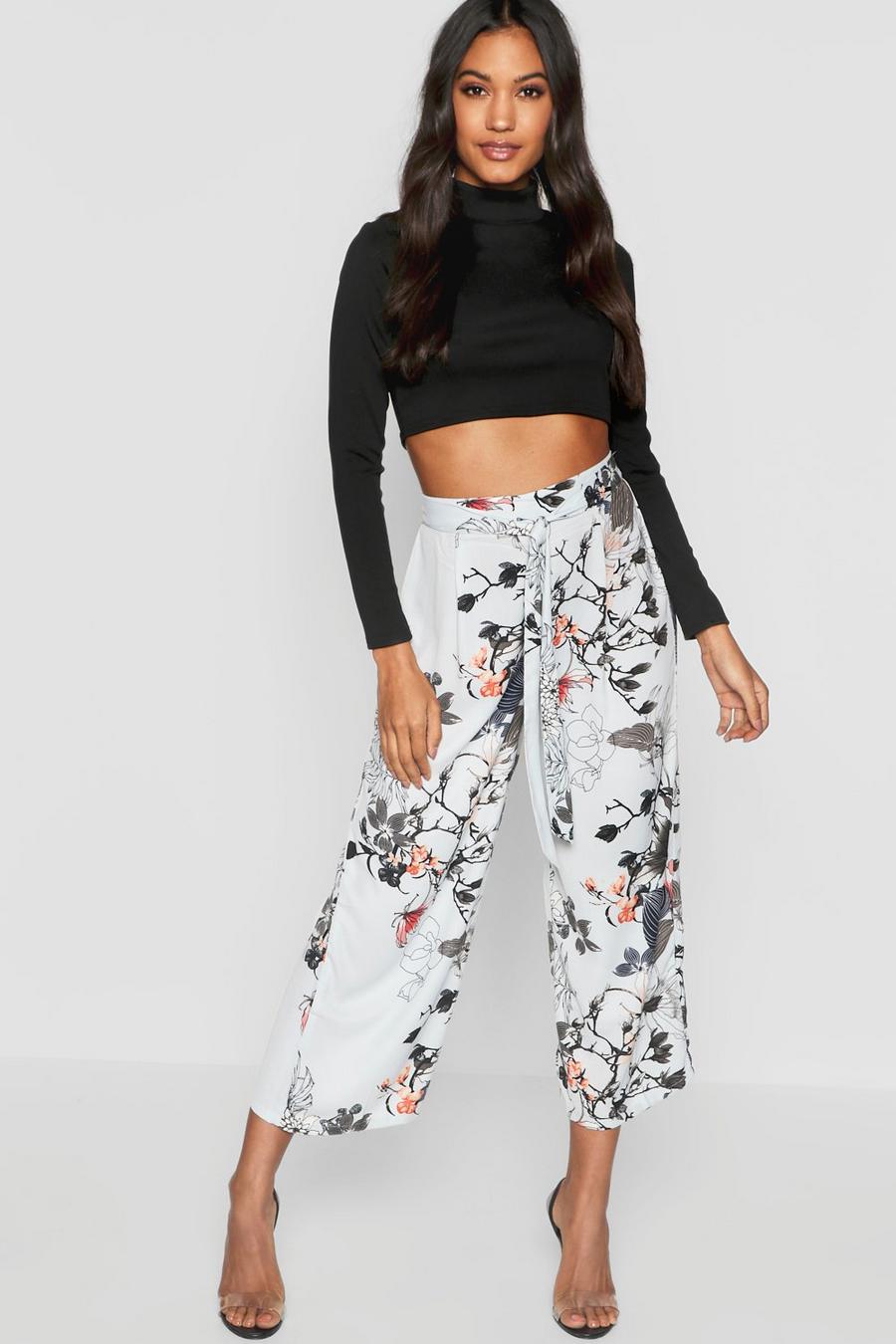 Floral Woven Culotte image number 1