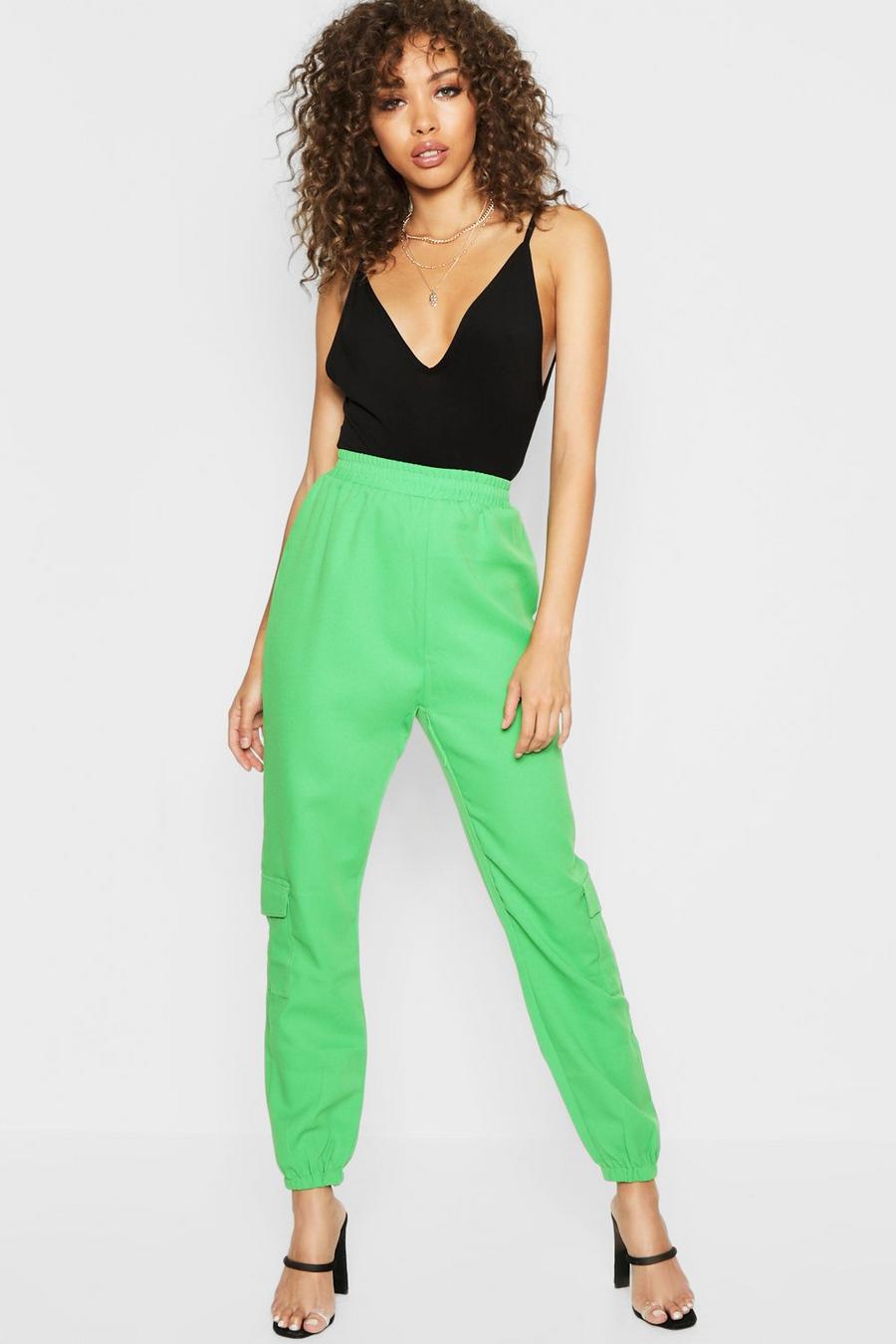 Green Pocket Side Luxe Track Pants image number 1