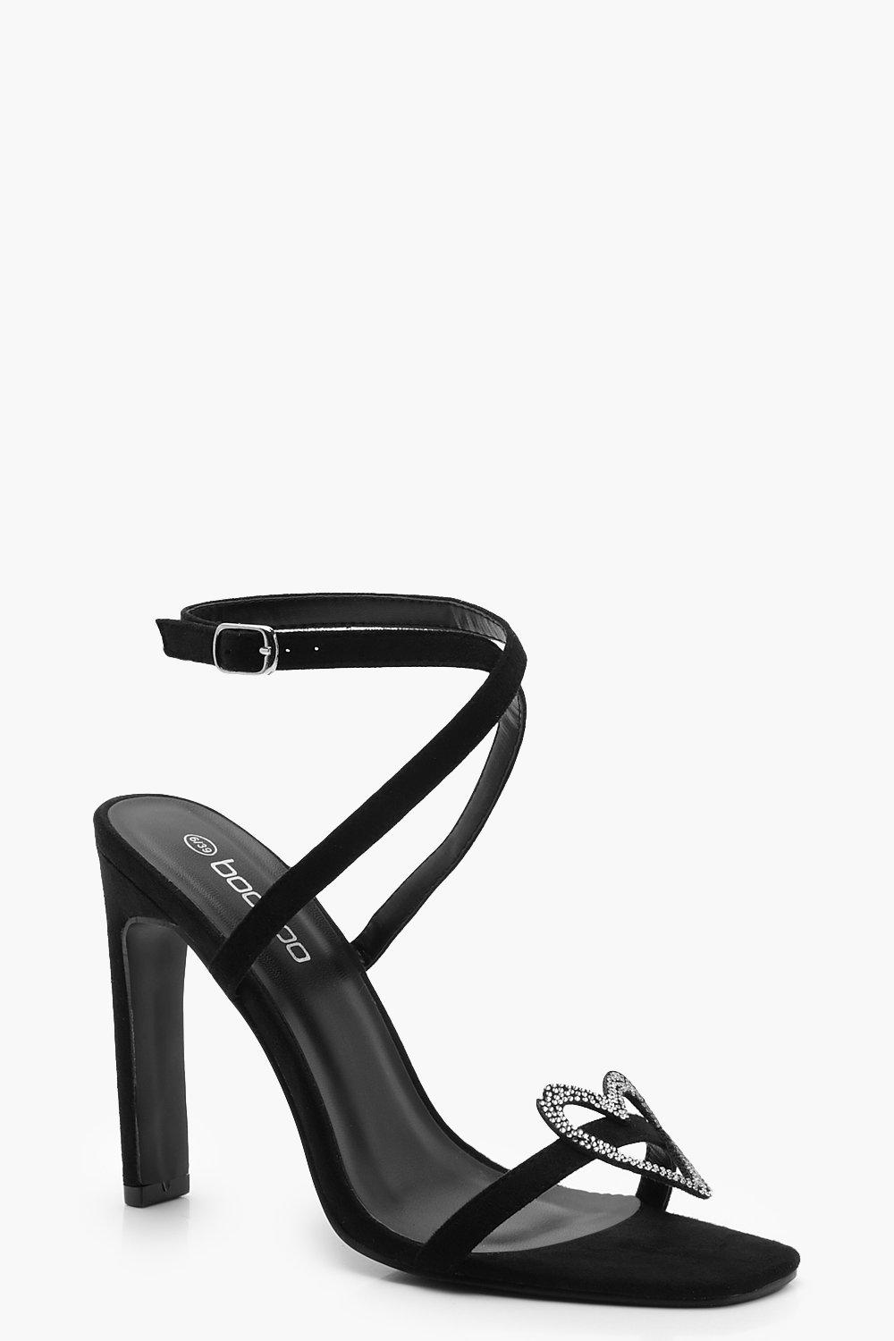 black heels boohoo