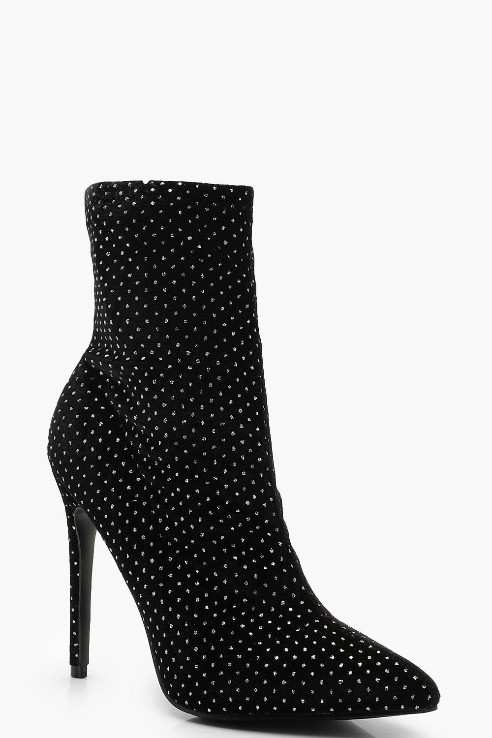 bottines chaussettes paillettes