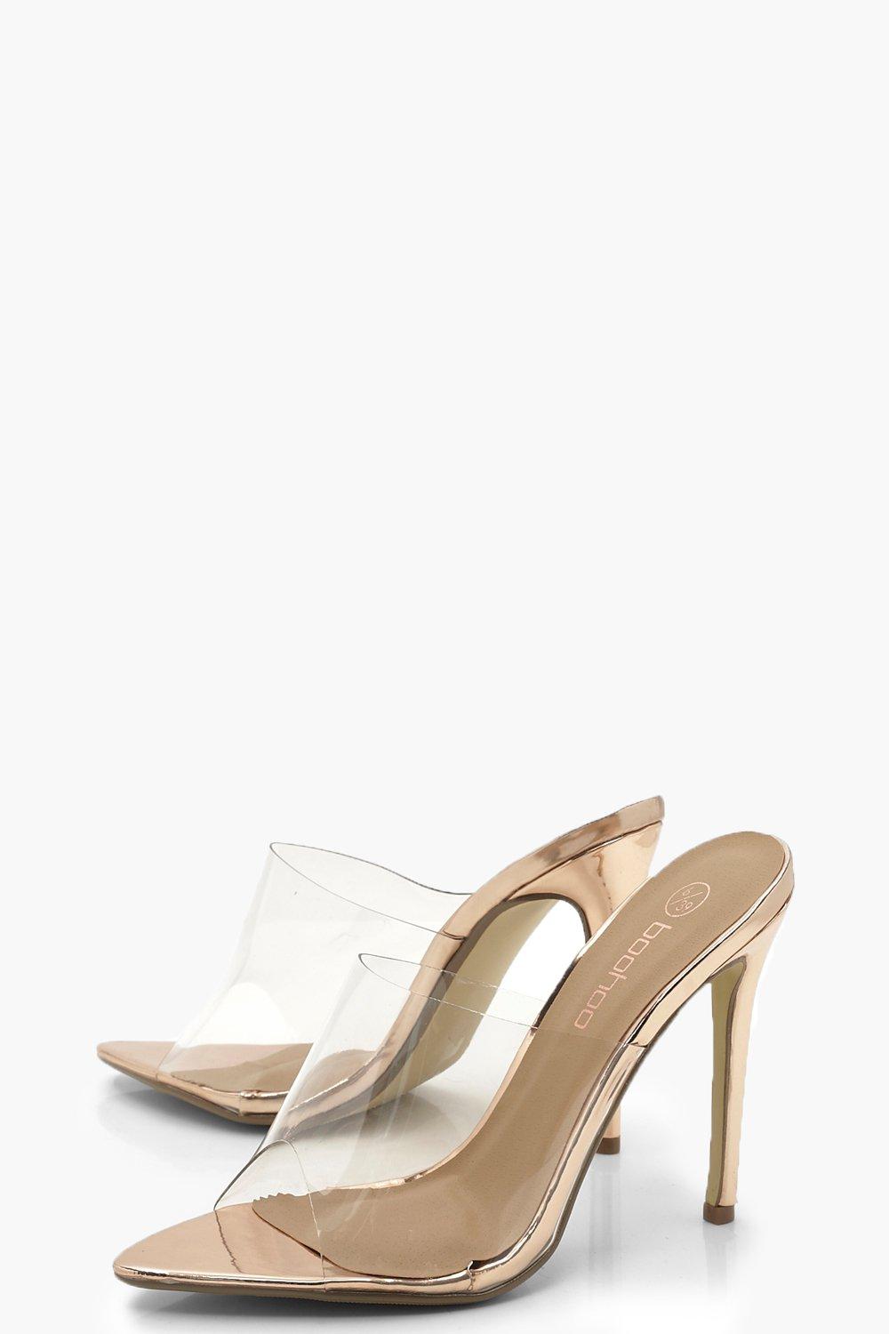 boohoo clear shoes